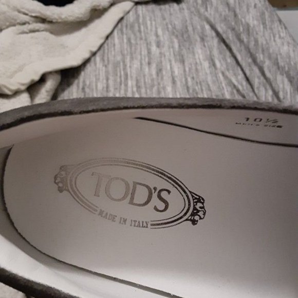 TODS MEN'S 10 1/2 GREY LOAFERS - Picture 3 of 6